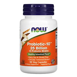NOW Probiotic-10 25 Billion 50 рослинних капсул