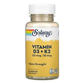 Solaray Vitamin D3 + K2 60 капсул