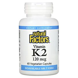 Natural Factors Vitamin K2 120 mcg 60 вегетарінських капсул