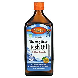Carlson Fish Oil Omega-3 1,600 mg 500 мл, Лимон