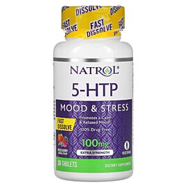 Natrol 5-HTP Fast Dissolve Wild Berry 100 mg 30 таблеток