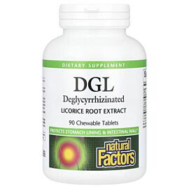 Natural Factors DGL 90 жувальних таблеток