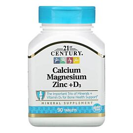 21st Century Calcium Magnesium Zinc + D3 90 таблеток
