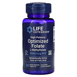 Life Extension High Potency Optimized Folate 8,500 mcg DFE 30 таб.