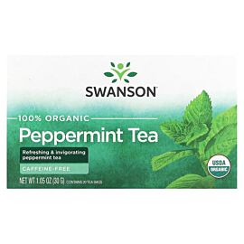 Swanson 100% Organic Peppermint Tea 20 пакетиків