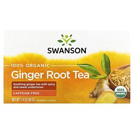 Swanson 100% Organic Ginger Root Tea 20 пакетиків