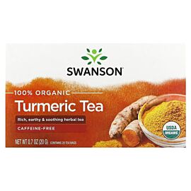 Swanson 100% Organic Turmeric Tea 20 пакетиків