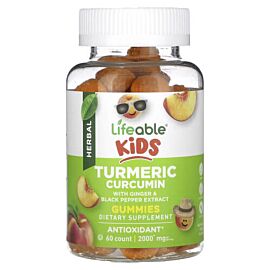 Lifeable Kids Turmeric Curcumin 2,000 mg 60 жувальних цукерок