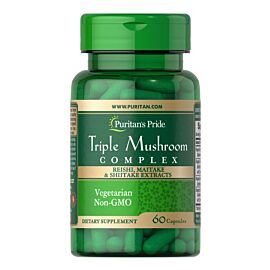 Puritan's Pride Triple Mushroom Complex Reishi Shiitake Maitake 60 капс