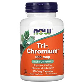 NOW Tri-Chromium 500 mcg 180 вегетаріанських капсул