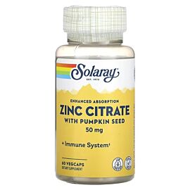 Solaray Zinc Citrate 50 mg 60 вегетаріанських капсул.