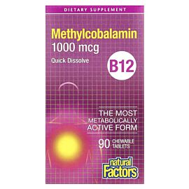Natural Factors B12 Methylcobalamin 1000 mcg 90 жувальних таблеток