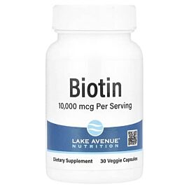Lake Avenue Nutrition Biotin 10,000 mcg 30 вегетаріанських капсул