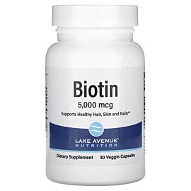 Lake Avenue Nutrition Biotin 5,000 mcg 30 вегетаріанських капсул