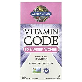 Garden of Life Vitamin Code Multivitamin for Women 50 & Wiser 120 вегетаріанських капсул