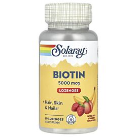 Solaray Biotin 5,000 mcg 60 смоктальних таблеток, Фрукти
