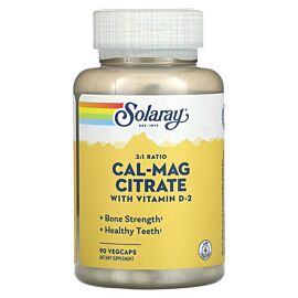 Solaray Cal-Mag Citrate with Vitamin D-2 2:1 Ratio 90 капсул