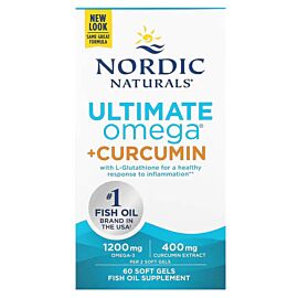 Nordic Naturals Ultimate Omega + Curcumin 60 рідких капсул