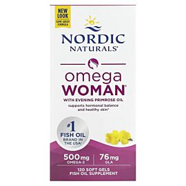 Nordic Naturals Omega Woman with Evening Primrose Oil 120 рідких капсул