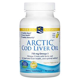 Nordic Naturals Arctic Cod Liver Oil Lemon 750 mg 90 рідких капсул