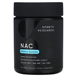 Sports Research NAC (N-Acetyl-Cysteine) 600 mg 90 вегетаріанських капсул