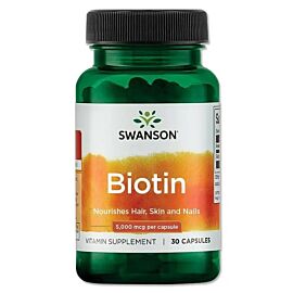 Swanson Biotin 5,000 mcg 30 капсул