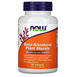 NOW Beta-Sitosterol Plant Sterols 90 рідких капсул