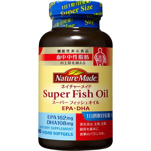Otsuka Pharm Super Fish Oil, DHA+EPA, Омега-3, риб'ячий жир, 90 капсул на 90 днів прийому