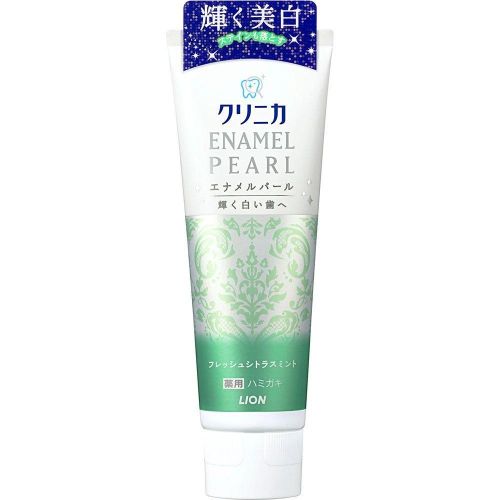 Lion Clinica Enamel Pearl White Fresh Citrus Mint високоефективна відбілююча зубна паста з фтором, 130 г