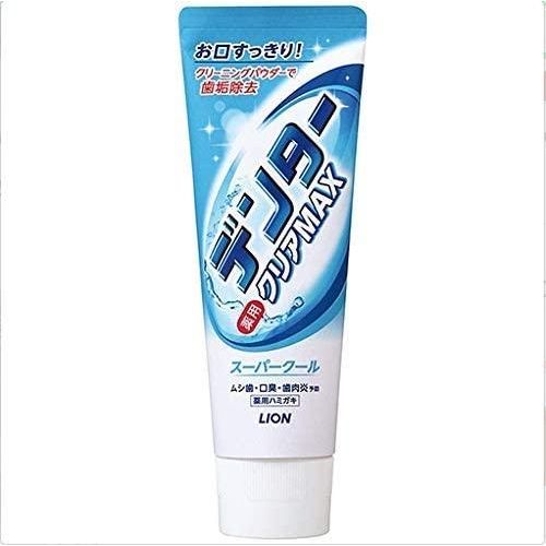 Lion Denter Clear MAX Cool Mint Зубна паста з фтором і мікрогранулами від карієсу, охолоджуюча мята, 140 г