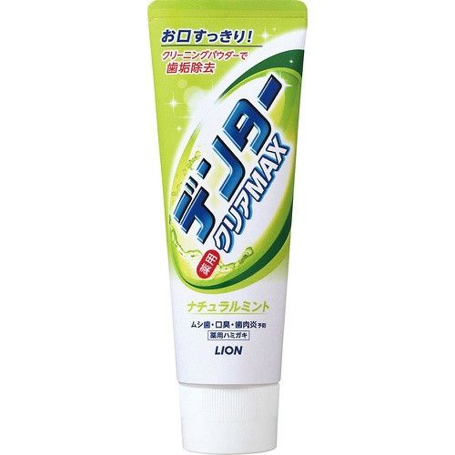 Lion Denter Clear MAX Spare Mint Зубна паста з фтором і мікро гранулами від карієсу, мята-фрукти, 140 г