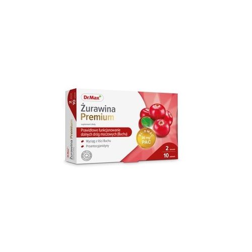 Dr.Max Cranberry Premium екстракти журавлини та петрушки, D-маноза для нирок і сечовивідної системи 10 таблеток. До 04/2026
