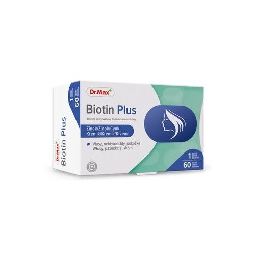 DR.MAX Biotin Plus біотин 150 мкг, цинк 10 мг, кремній, вітаміни, 60 таблеток