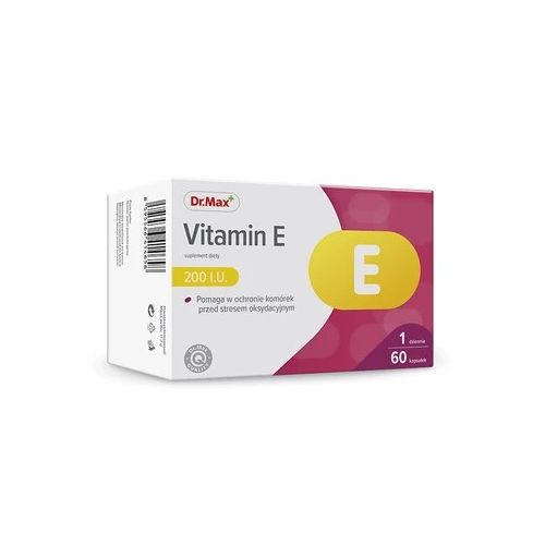 Dr.Max Vitamin E (DL-альфа-токоферилацетат) вітамін Е, 200 МО, 134 мг, 60 капсул на 60 днів прийому