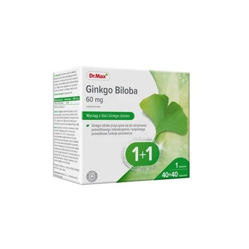 Dr.Max Ginkgo Biloba екстракт листя Гінкго Білоба (гінголіди 6%, флавонглікозиди 24%), 80 капсул