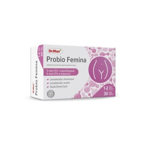 Dr.Max Probio Femina пробіотики для жінок Lactobacillus rhamnosus Rosell, Lactobacillus reuteri, цинк, 30 капсул