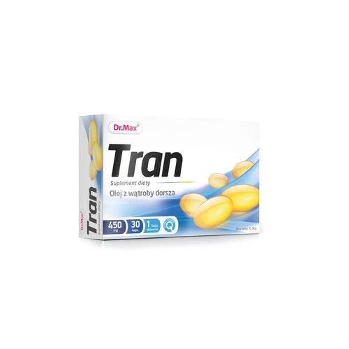 Dr.Max Tran Omega-3 риб'ячий жир з печінки тріски, 30 капсул на 30 днів прийому