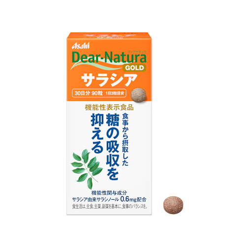 Asahi Dear Natura Gold Салації екстракт для зниження рівня цукру, 90 таб. на 30 днів. До 03/2028