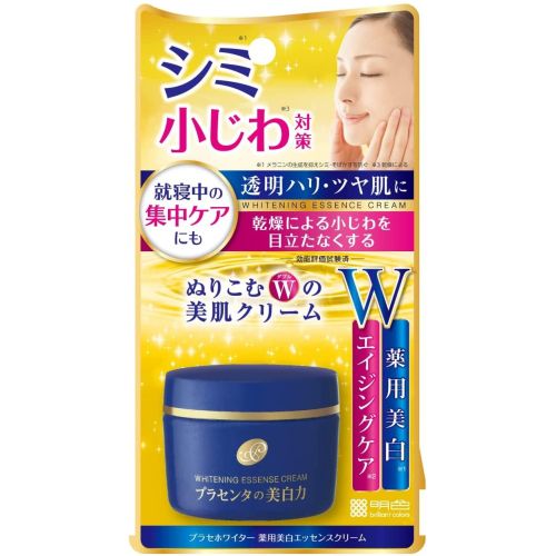 Meishoku Placenta Whitening Essence Cream антивіковий, відбілюючий нічний крем-ессенція з плацентою, 55 г