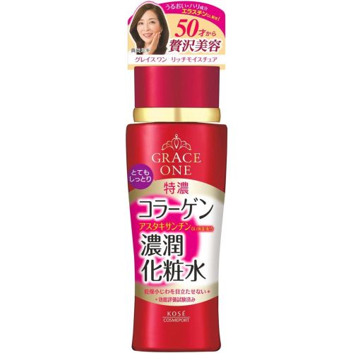 Kose Grace One Rich Moisture Lotion антивіковий екстразволожуючий лосьйон з астаксантином, еластином, 180 мл