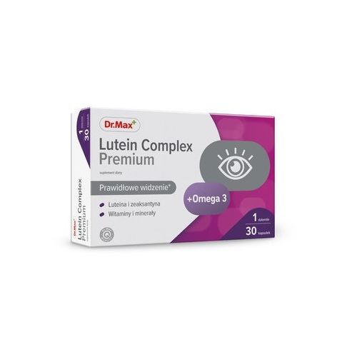 Dr.Max Lutein Premium Лютеїн, Зеаксантин, Omega-3, цинк, вітаміни А, С, Е, мідь, селен для зору, до 03,27 30 капсул