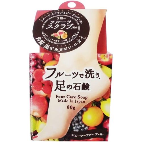 Pelican Foot Care Soap Фруктове мило з подвійним ефектом скрабу та пілінгу для догляду за шкірою ніг, 80 г