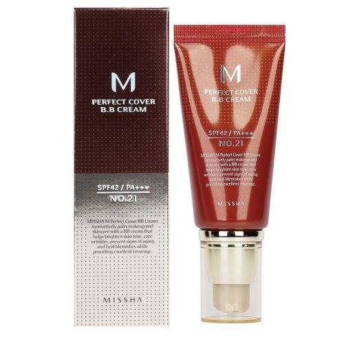 MISSHA Perfect Cover BB Cream SPF42/PA++ #21 Light Beige, ВВ крем, 50 мл. До 08/2026