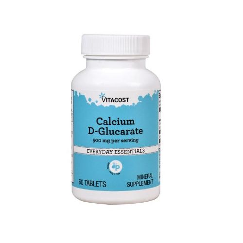Vitacost Calcium D-Glucarate 250 мг у кожній таблетці (100 мг кальцію), 60 таблеток на 30 днів. До 03/2027