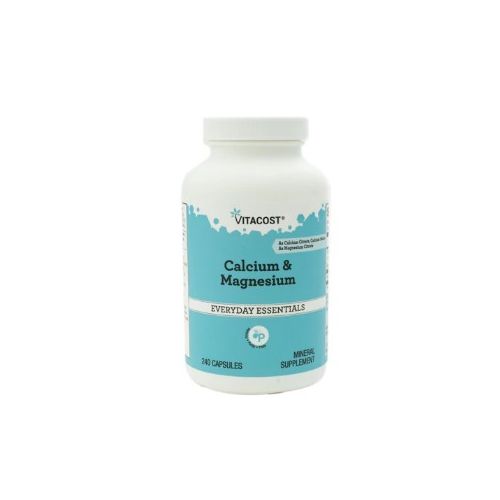 Vitacost Calcium & Magnesium, кальцій 500 мг, магній 250 мг, 240 капсул на 60 днів прийому. До 08/2027