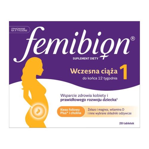Фемібіон 1, Ранні терміни вагітності 1-12 тижнів, 28 табл