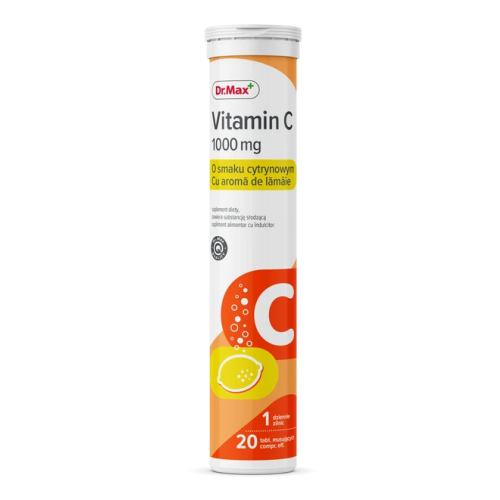 Dr.Max Vitamin C 1000 мг, шипучі таблетки зі смаком лимона, 20 шипучих таблеток на 20 днів прийому