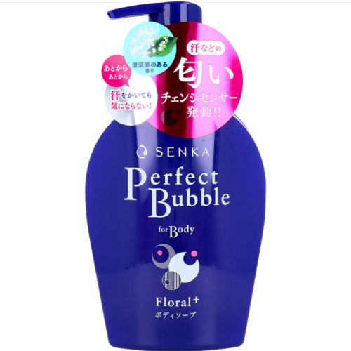 Shiseido SENKA Perfect Bubble Гель для душу з гіалуроновою кислотою, квітковий аромат, 500 мл