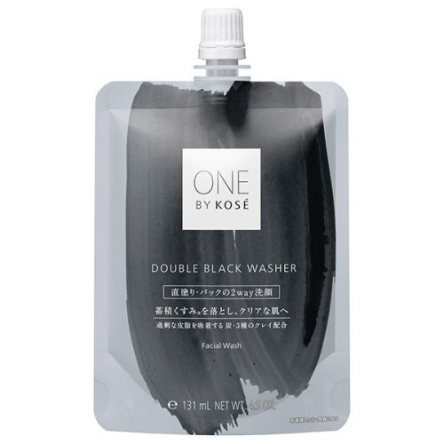 ONE BY KOSE Double Black Washer Foam Маска-пінка для глибокого очищення шкіри, 140 г