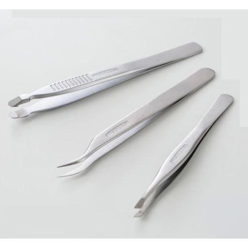 Kobayashi HUNTER Precision Tweezers Набір із 3-х високоякісних пінцетів для брів